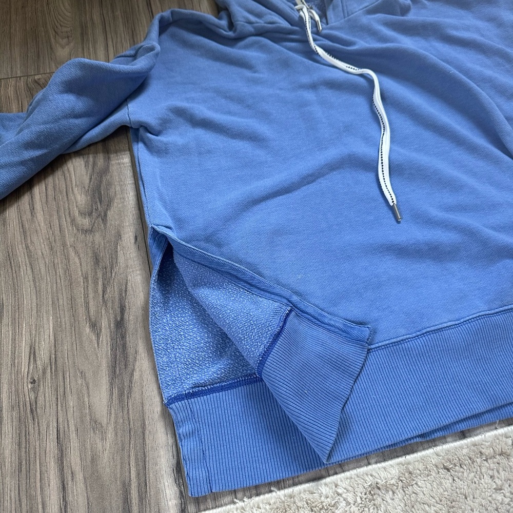 Aerie Oversized Hooded Sweatshirt Relaxed Comfy Classic Blue Size Medium - Picture 3 of 7